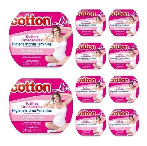 Kit C/10 Pacotes Toalhas Umedecidas Higiene Intima Feminina 