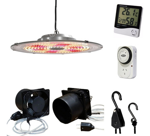 Kit Luz Led Indoor Mars Orbiter 80w Completo P/carpa 60x60