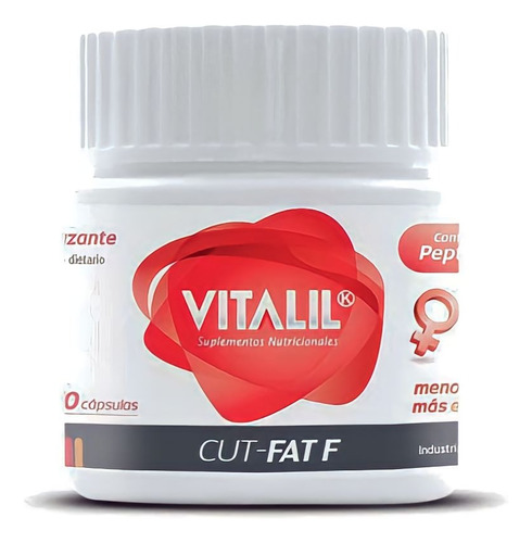 Cut Fat Potente Adelgazante Masculino Vitalil Linfar Peptonas