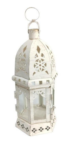 Fanal Farol Porta Vela Regalo Decoracion Porta Vela Blanco