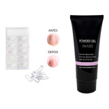 Kit Powder Gel Alongamento De Unhas + 500 Moldes F1