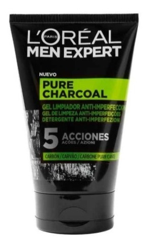 Facial Gel Limpiador Pure Charcoal 100 Ml Men Expert 