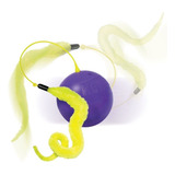 Bola Que Anda Sozinha Kong Purrsuit Whirlwind Para Gato Cor Roxo / Amarelo