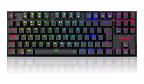 Teclado Redragon Kumara Pro Rgb Sem Fio Preto Switch Blue