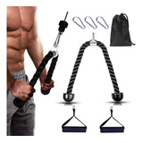 Grip Tricep Polea De Cuerda Crossfit Gym Pulldown Polea T