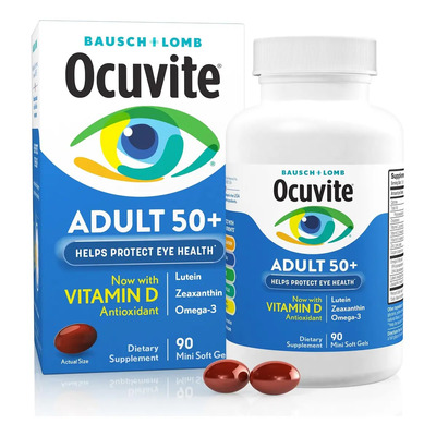 Ocuvite Adulto 50+ Cápsulas Oculares Luteína Zeaxantina Omega-3 90 Unidades | Envío gratis