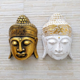 Mascara Buda De Indonesia Cuadro Artesanal Madera Oriente