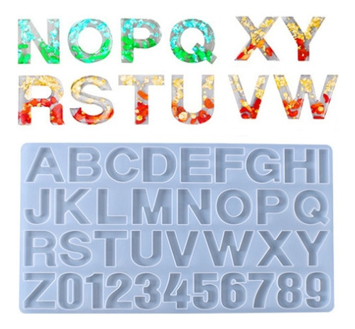 Diy Resin Alphabet Number Keyring Large Molds