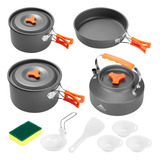 Set De Cocina Para Acampar 16 Piezas, Ollas.sartenes Para