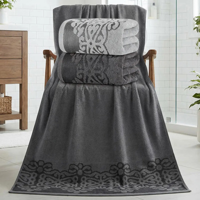 2 Piezas Tuallas Toallas Baño Suaves 100% Algodón Color Gris Oscuro Y Gris Claro Juego De Toallas 140*70CM Toalla Para Baño patrón Regalo | MercadoLibre