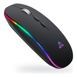 Mouse Inalámbrico Uineer Led Rgb, Bluetooth, Negro