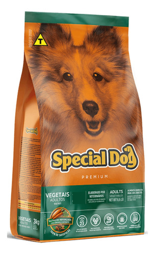Ração Special Dog Cães Adultos Vegetais 20kg