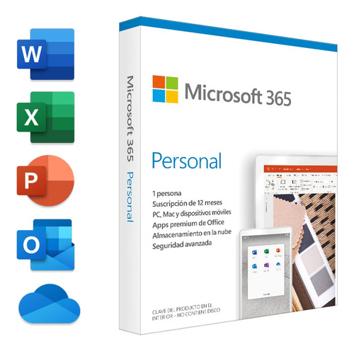 Microsoft 365 Personal Licencia( 1 Año ) 1 Usuario 1 Tb