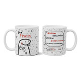 Taza De Cerámica Meme Flork Signo Piscis Importada Art G 890