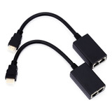 Extensor Cat5e Cat6 A Hdmi Soporta 3d Para Cable  30m 1080p