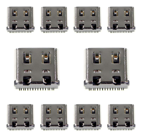 10 Conectores De Carga Gold Tipo C Para Controle De Ps5
