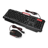 Combo Teclado + Mouse Gamer Alámbrico Luces Led V200