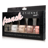 Set De 5 Esmaltes De Uñas Etienne French Color Rosa Pálido