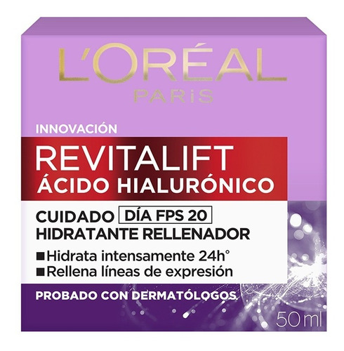 Crema Facial Día L'oréal Revitalift Ácido Hialurónico 50 Ml