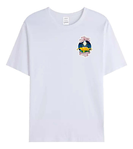 Remera Blanca De Algodón Logo Sailor Moon R385