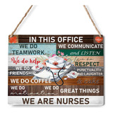 Letreros Rústicos De Oficina Para Enfermeras, Decoración De 