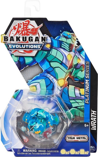 Bakugan Platinum Series S4 True Metal Figura Wrath