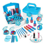 Kit De Maquillaje Infantil De 21 Piezas Para Niñas, Juego De