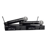 Sistema Sem Fio Duplo 2 Microfones Shure Slxd24d/sm58