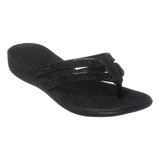 Chinelo Feminino Dijean Tira Fina Dupla Strass Preto