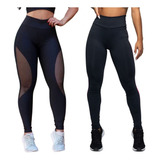 Kit Legging Arrastão + Legging Básica Academia