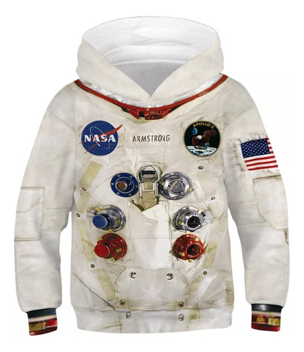 Sudadera Con Estampado De Astronauta De La Nasa Para Niños