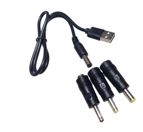 Kit Cabo + 3 Plugues  P4/usb Para Mini Caixa De Som  5volts 