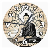 Reloj De Madera Brillante Diseño Buda B69