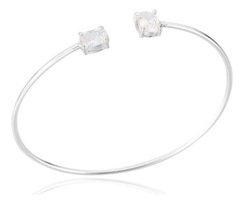 Bracelete Ajustável Prata 925 Legítima Zircônia Cristal Luxo