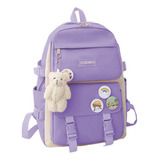 Bolso De Oso Mochila Escolar 5 Pzas