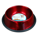 Plato Comedero Para Perro Chico De Acero Inoxidable 16 Oz 