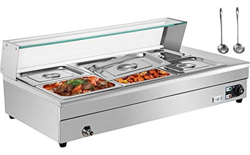 Vevor Calentador De Alimentos Bain Marie De 110 V, 6 Bandeja