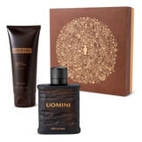 Presente Uomini Deo Colonia 100 Ml + Shower Gel Cabelo E Corpo 200g - Estojo Presente