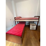 Juego De Dormitorio Cama Alta + Cama Baja + Cajonera