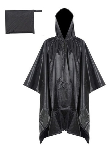 Poncho Capa Impermeable Lluvia 3 En 1 Tienda Militar Camping