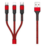 Cable Usb A Tipo C Ligthing Micro Usb 3en1  iPhone Samsung 