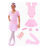 Conjunto Roupas Ballet Infantil 7 Peças