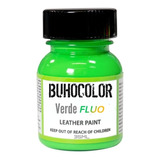Pintura Verde Fluo Buhocolor / Cueros Y Tela + Aplicador