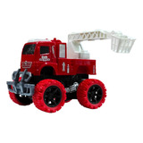 Camion Bombero Monster Truck 4x4  A Friccion 