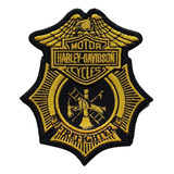 Parche Bordado Firefighter Bombero Harley Davidson Placa Fir