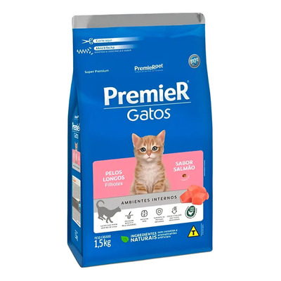 Ração Seca Premier Gato Ambientes Internos 1.5kg Pacote | MercadoLivre