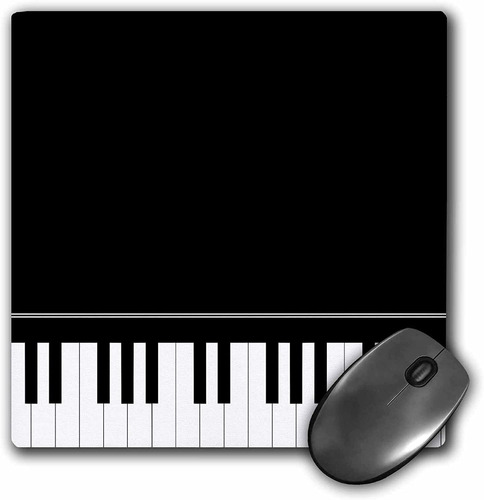 Mouse Pad Negro Piano 8 X 8 Pulgadas