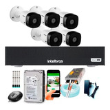 Kit Cftv 5 Câmeras Full Hd 1080p 2mp Dvr Intelbras 8 Canais