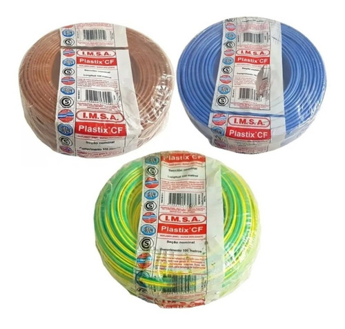 Cable Unipolar 1x6mm Celeste Plastix Cf | Imsa (rollo 50mts)