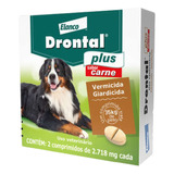 Drontal Plus Carne Vermífugo Bayer - Cães Até 35kg 2 Comp